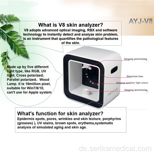 Tragbare 3D Digital Pigmentation Skin Analyzer-Gerät